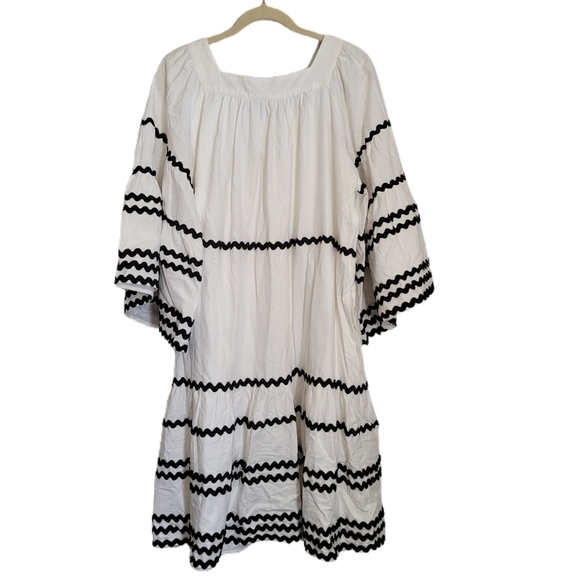 Lisa Marie Fernandez Collab W/Target Dress Size Medium White Ric Rac Flare - Picture 6 of 14